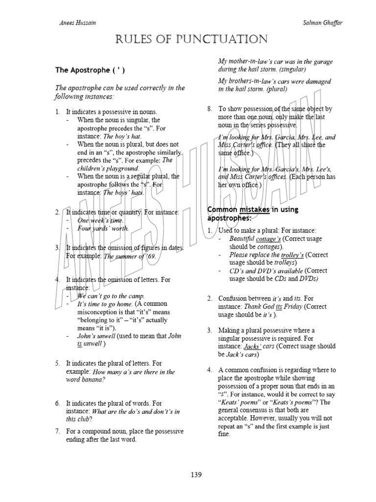 Punctuation s | PDF | Sentence (Linguistics) | Comma