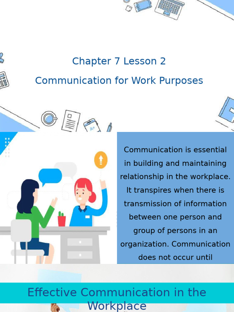 Chapter 7 Lesson 2 Communication For Work Purposes | PDF | Memorandum ...