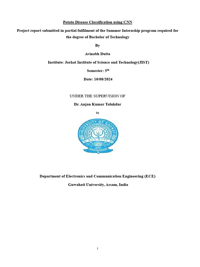Potato Disease Classification with CNN | PDF | Artificial Neural ...