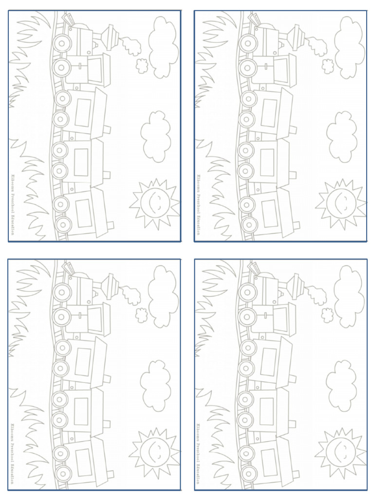 Train Coloring Layout | PDF