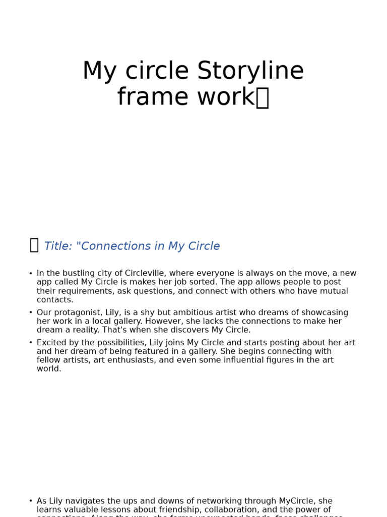 My Circle Storyline Frame Work | PDF