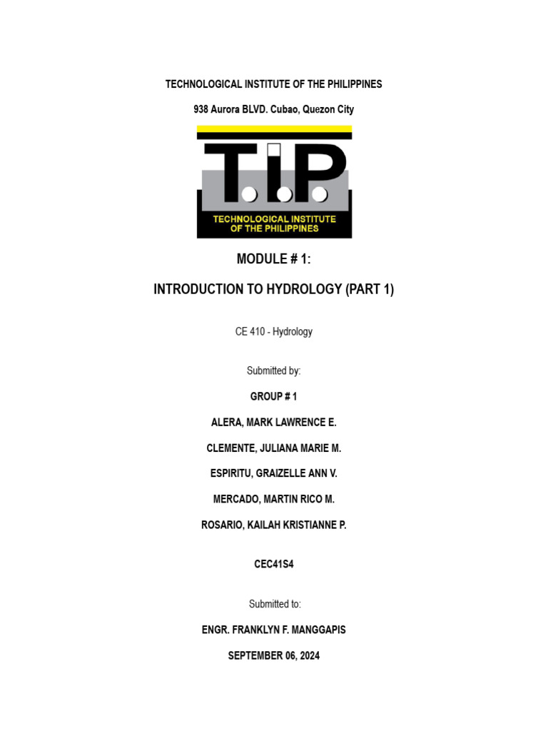Module+1+-+Introduction+to+Hydrology+%28Part+1%29 | PDF | Atmosphere Of ...