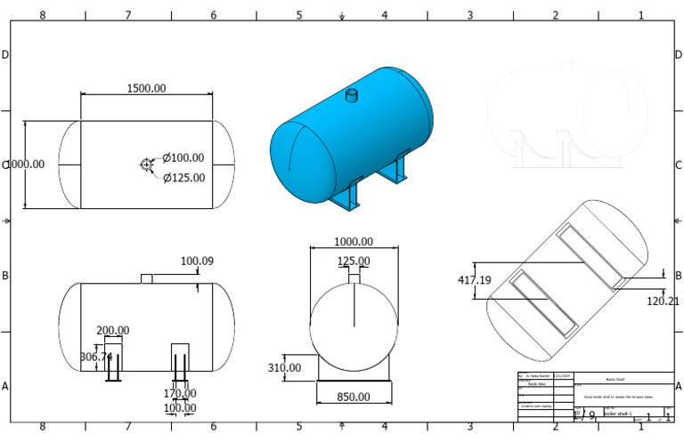 Boiler Shell Design Specifications | PDF | Steam Power | Plumbing
