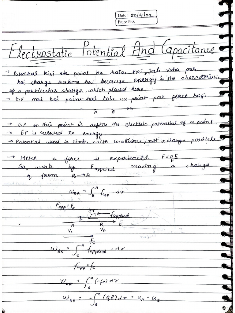 Electri Potential and Capacitance | PDF