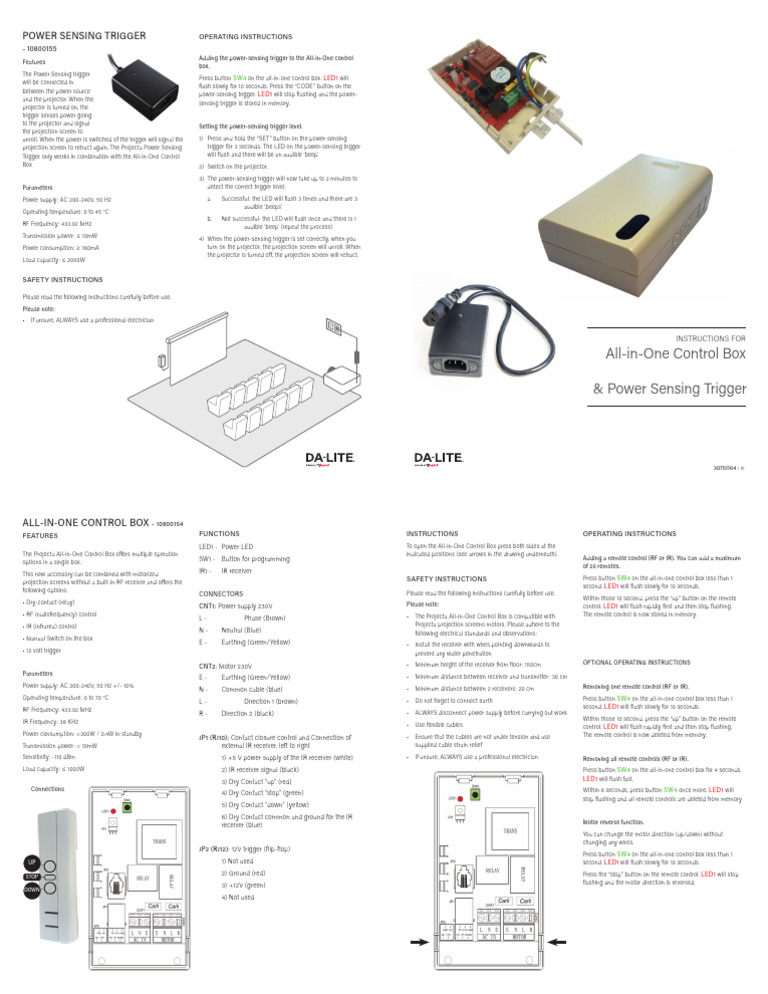 Contrôleur Projecta | PDF | Remote Control | Power Supply