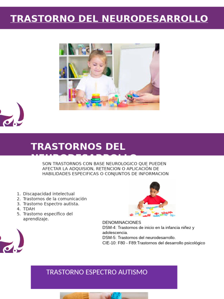 TRASTORNO DEL NEURODESARROLLO | PDF | Espectro autista | Desorden ...