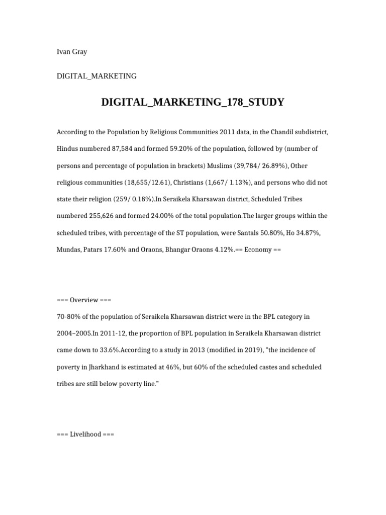 Digital Marketing 178 Study | PDF