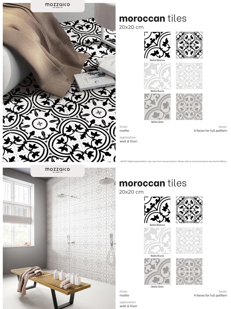 Mozzaico Tiles - 20x20 & 20x23 - 020924 | PDF