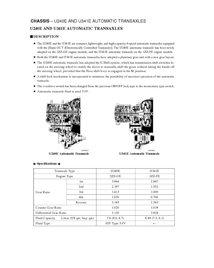 U341e Transmission Pdf Automatic Transmission Transmission Mechanics