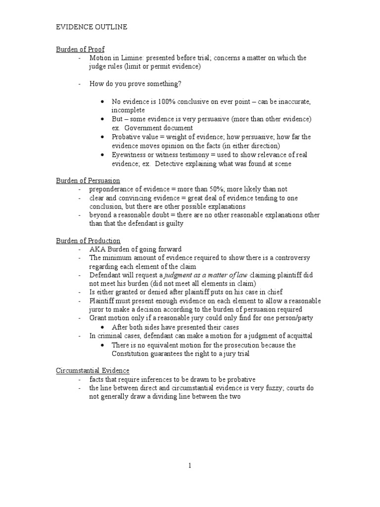 Barbri evidence outline pdf image