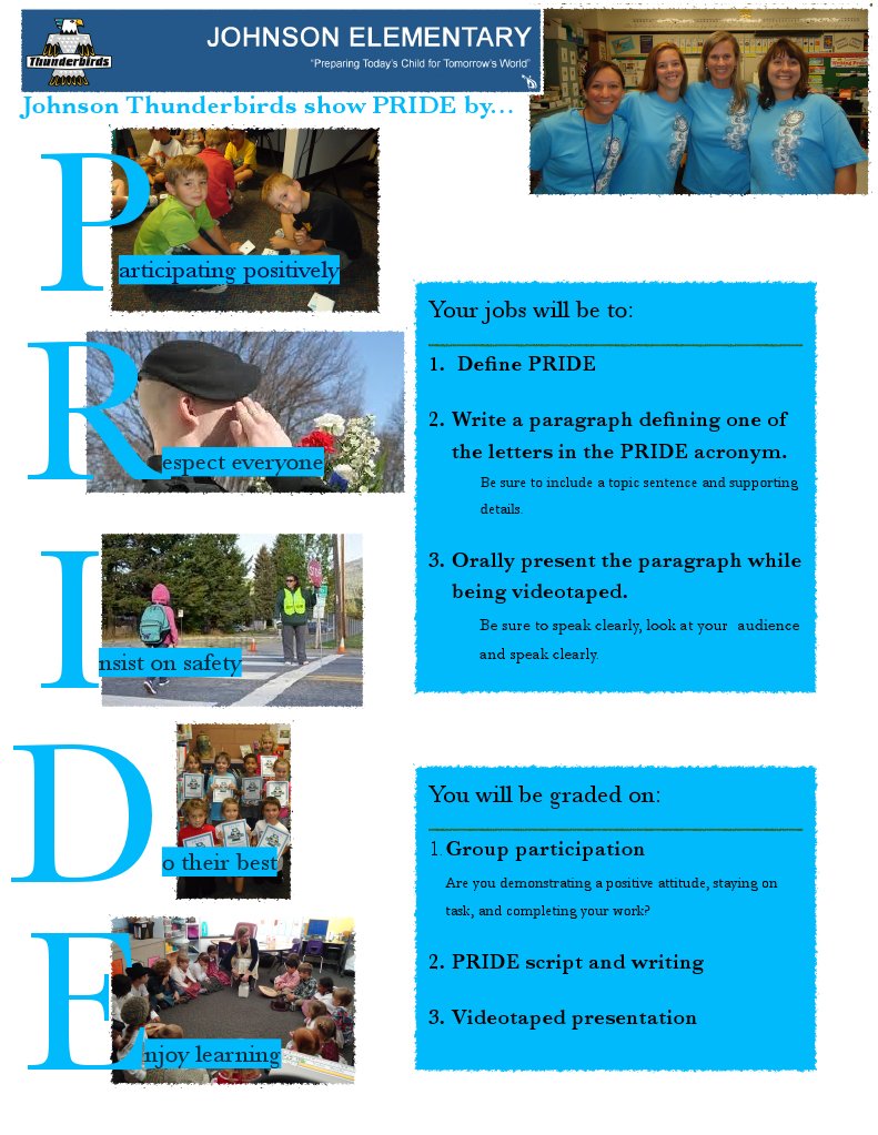 Johnson Thunderbirds PRIDE Project Guide | PDF