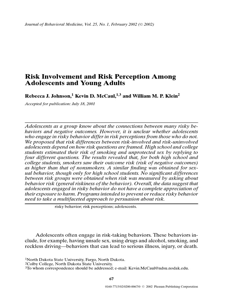 A_1013541802282 | PDF | Risk | Adolescence
