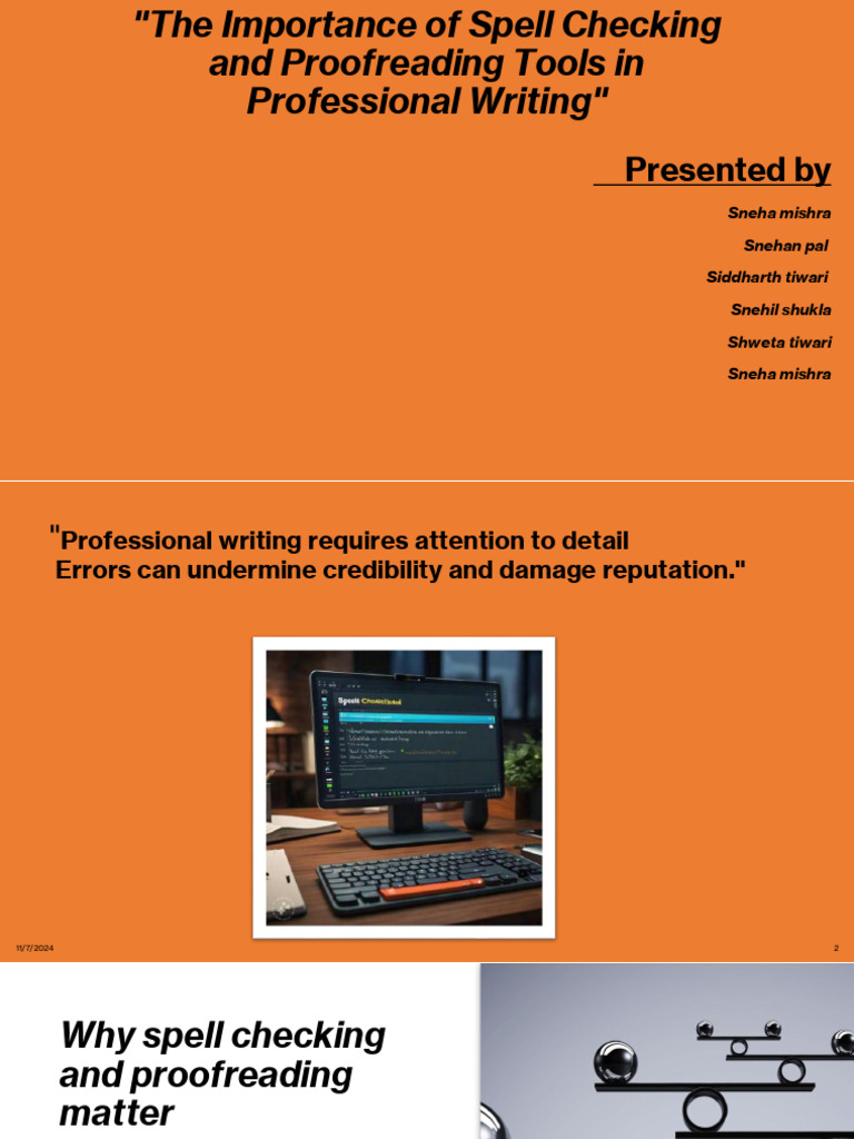 Importance of Spell Checking Tools | PDF