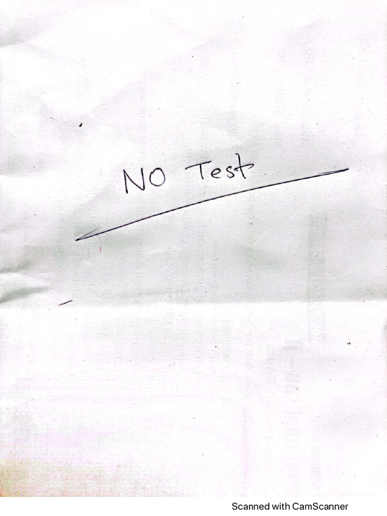 No Test | PDF