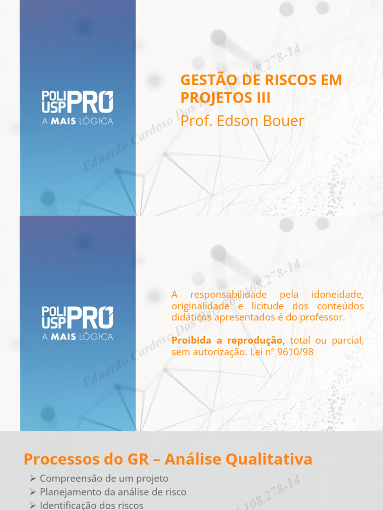 Análise Qualitativa de Riscos em Projetos | PDF | Avaliação de risco ...