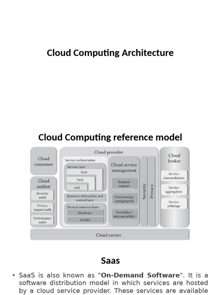 CC Architecture | PDF | Cloud Computing | Software As A Service