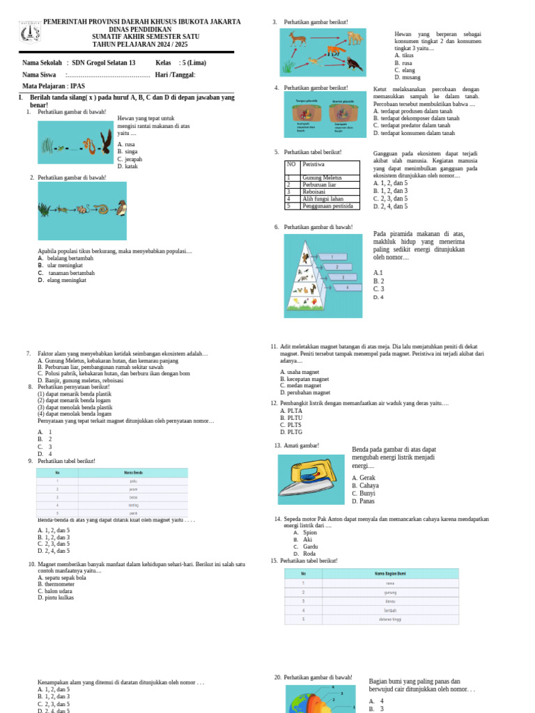 Soal Pas Ipas Fix | PDF