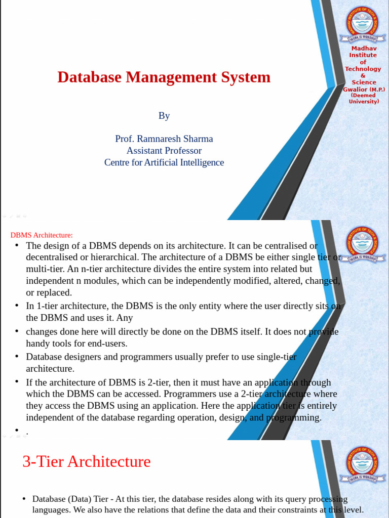 DBMS Architecture Explained: Layers & Types | PDF | Databases ...
