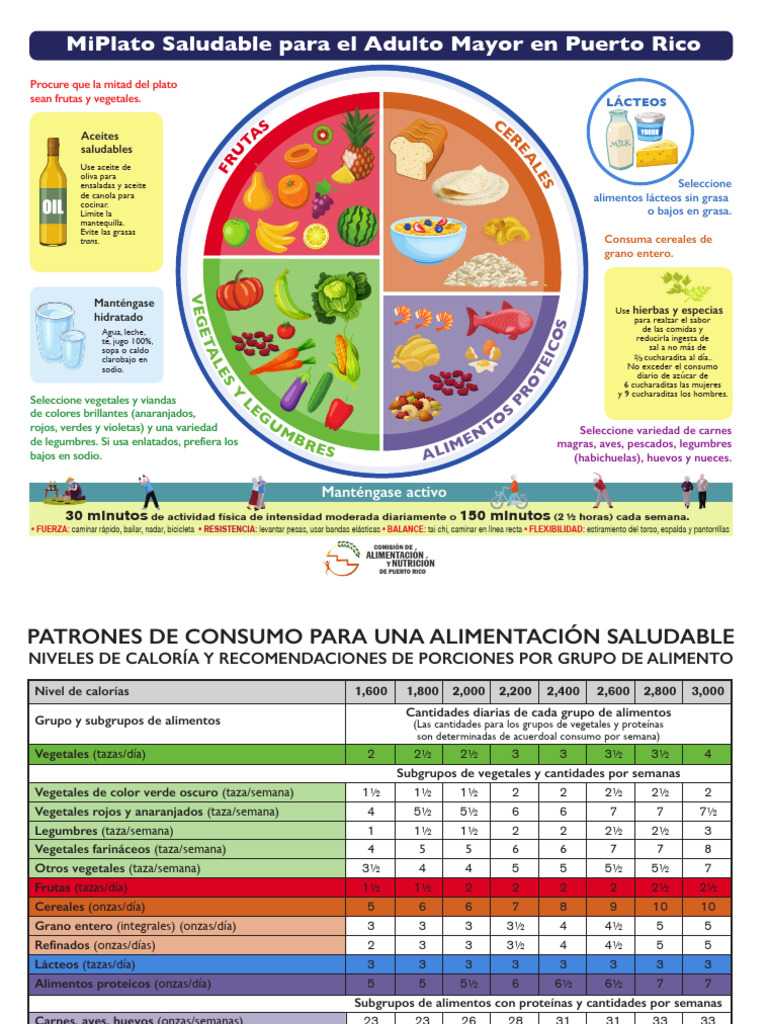 MiPlato Saludable para Adultos Mayores | PDF | Alimentos | Vegetales