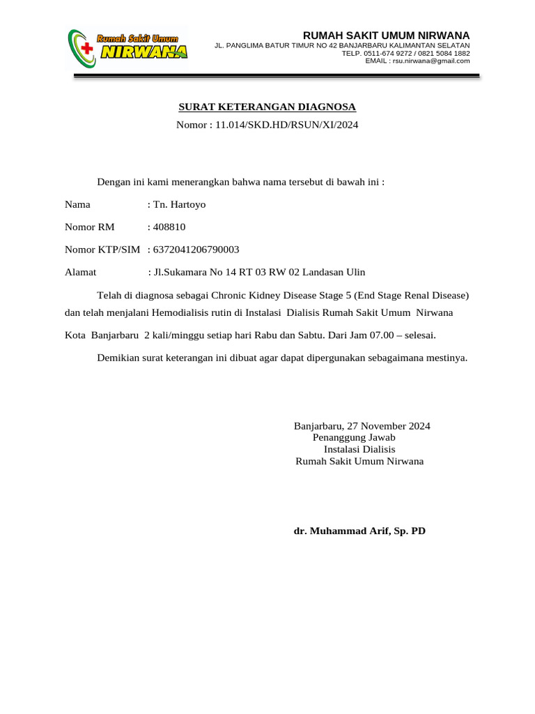 Surat Keterangan Utk Diagnosa Terbaru1 PDF