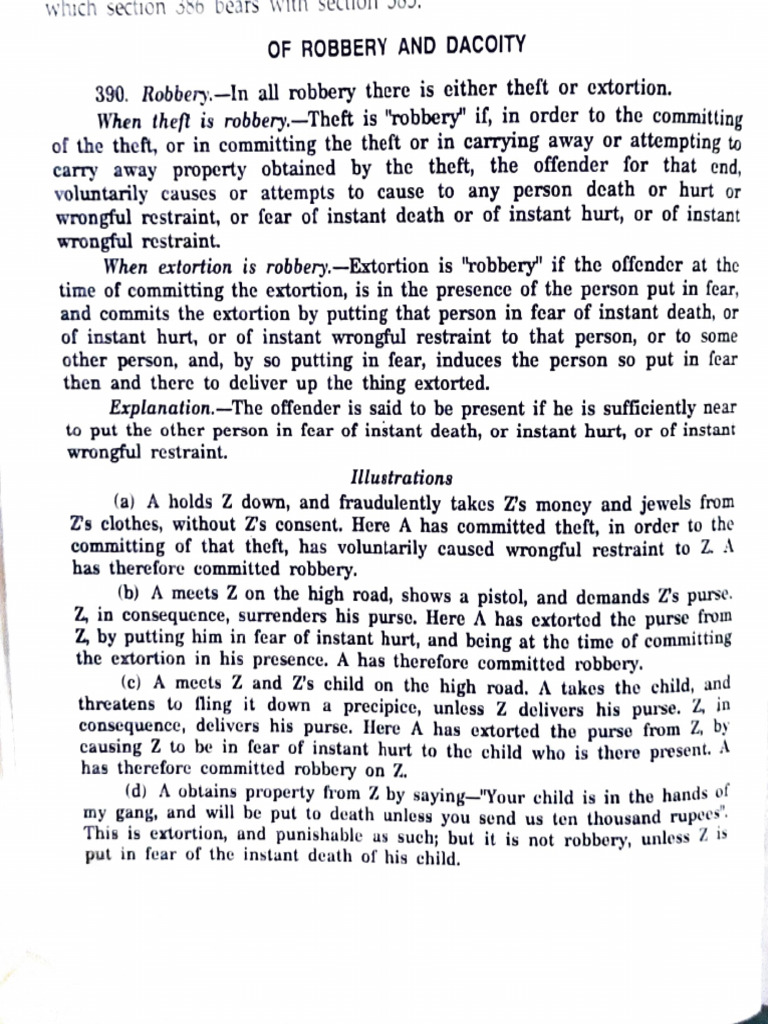 Robbery and dacoity pdf robbery theft