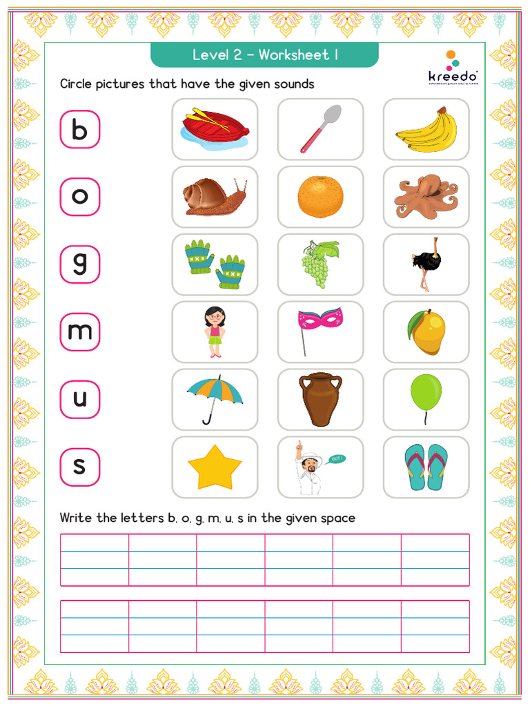 Level 2 Sound and Activity Worksheets | PDF