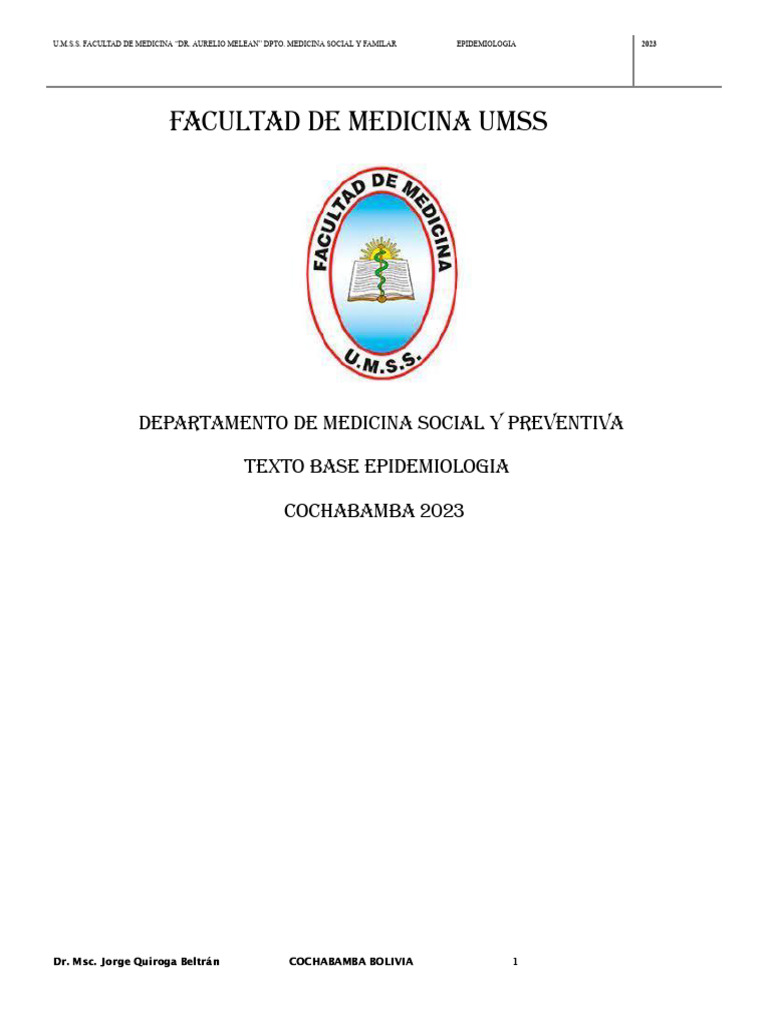 2023 Texto Epidemiologia Med. Prev. (1) (1).Doc-1 | PDF | Epidemiología ...