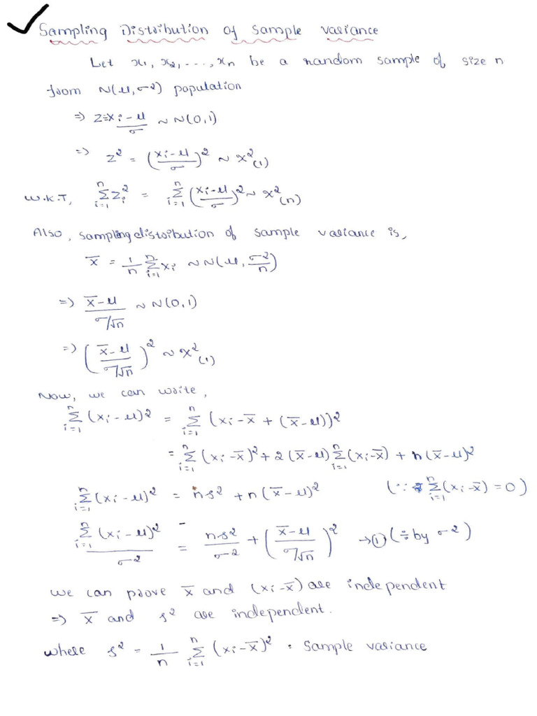 Sampling Distribution Notes 2 | PDF