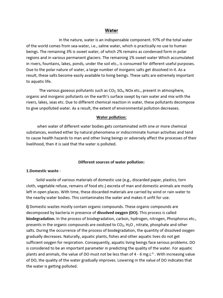 Understanding Water Pollution Sources | PDF | Water | Fertilizer
