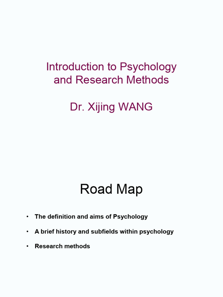 Introduction+to+psychology Lecture+1 | PDF | Psychology | Experiment