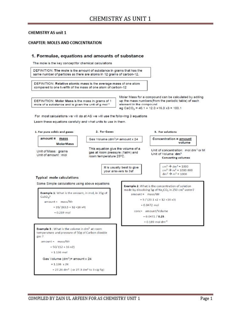 Chemistry Unit 1 Review Notes | PDF | Ionic Bonding | Ion