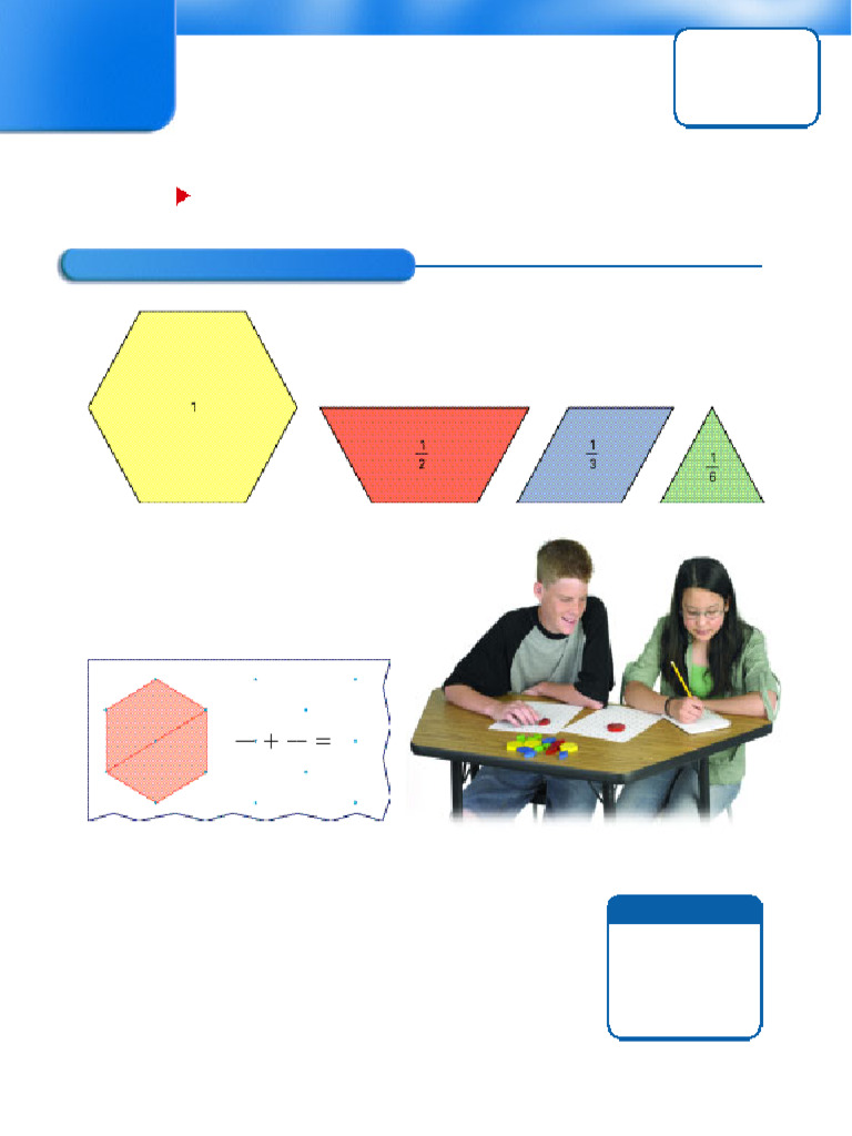 Adding Fractions with Pattern Blocks | PDF | Numbers | Mathematical ...