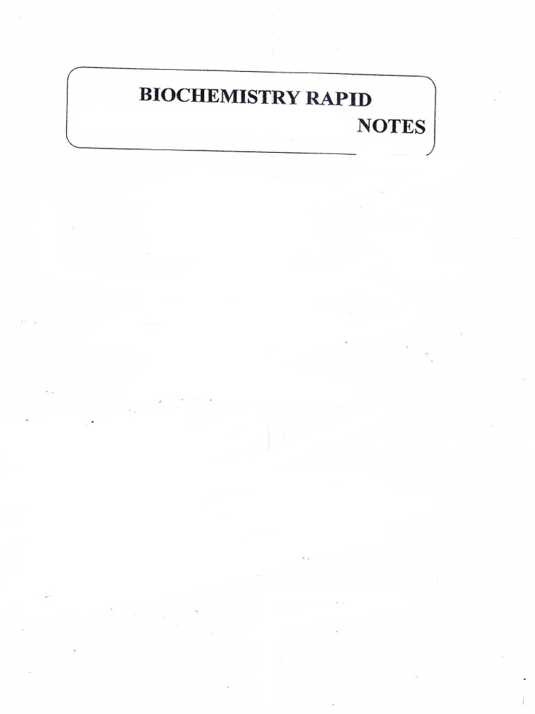 Biochem Jambhulkar Notes | PDF