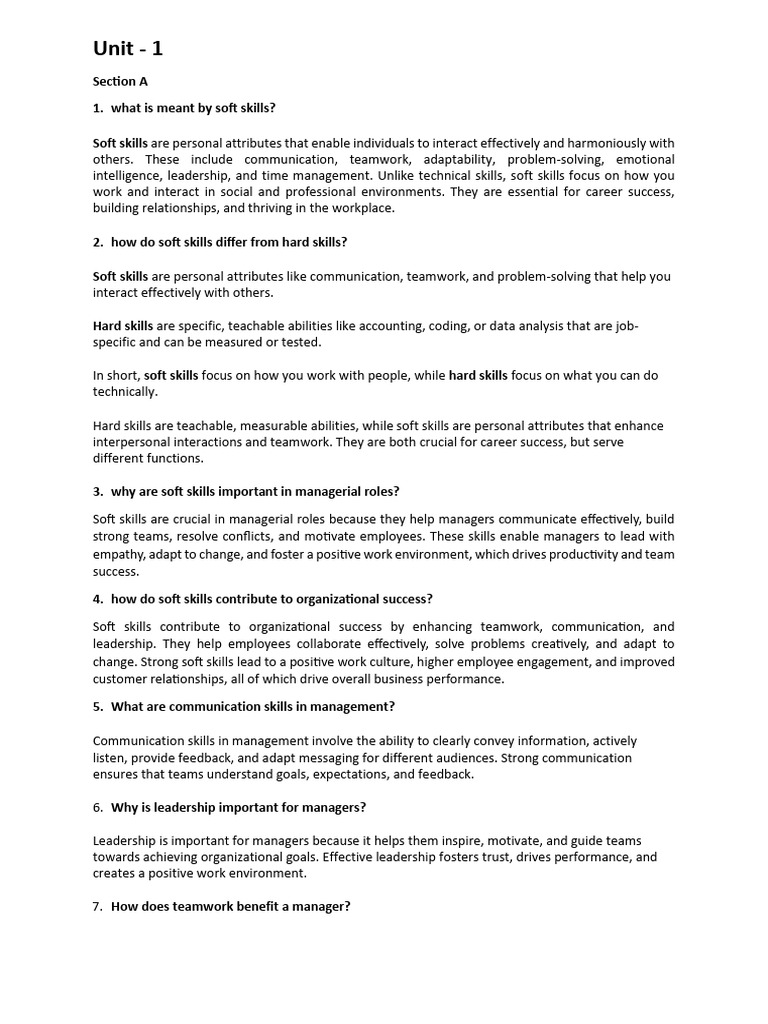 Essential Soft Skills for Managers | PDF | Leadership | Conflict Resolution