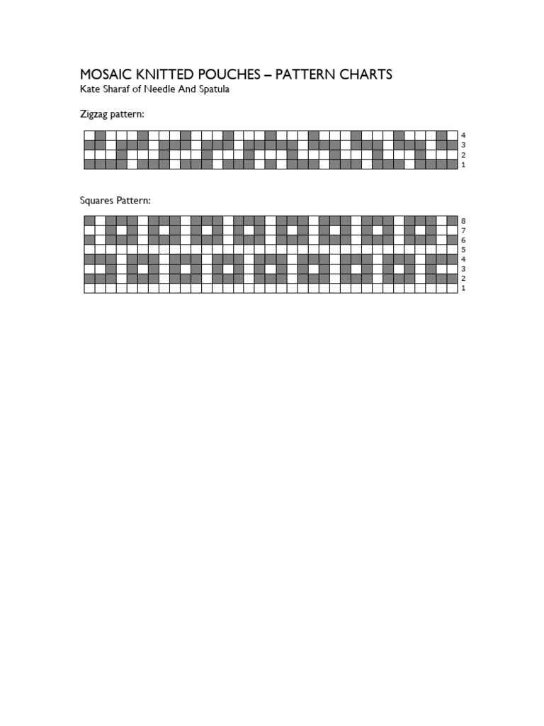Mosaic Knitting Charts | PDF