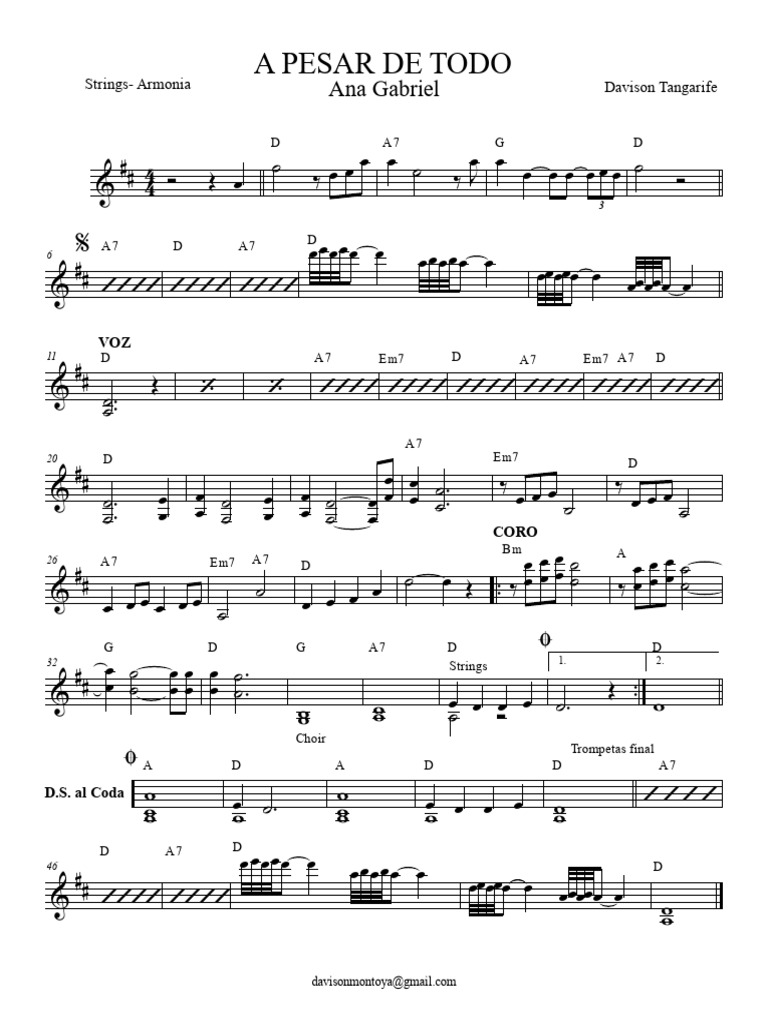 A Pesar de Todo - Strings Armonia | PDF