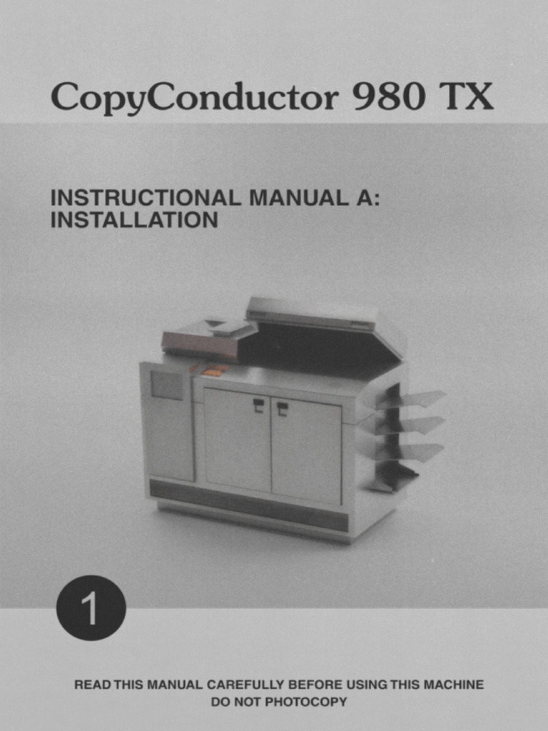 Copy Conductor TX980 Instruction Manual | PDF
