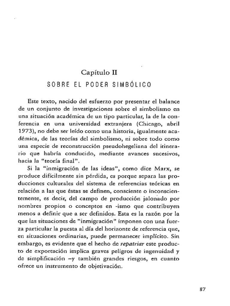 Poder Simbólico y Estructuras Sociales | PDF | Ideologías | Emile Durkheim