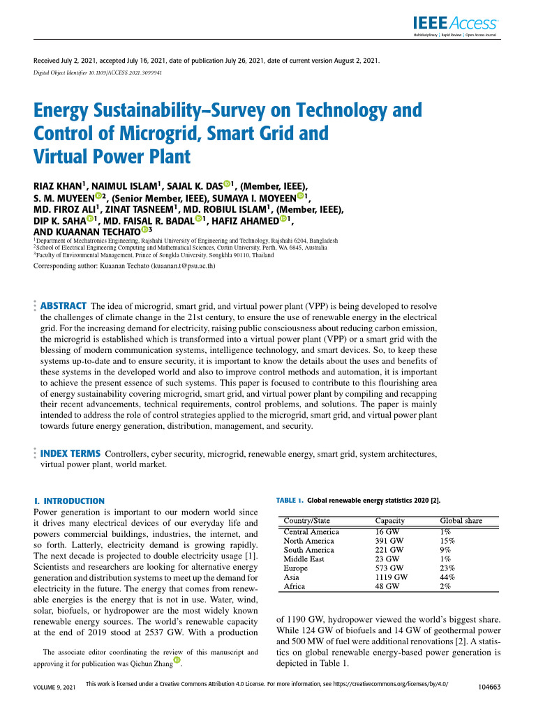 Microgrid and Smart Grid Control Survey | PDF | Distributed Generation ...