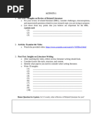 Capstone RRL Overview and Analysis | PDF