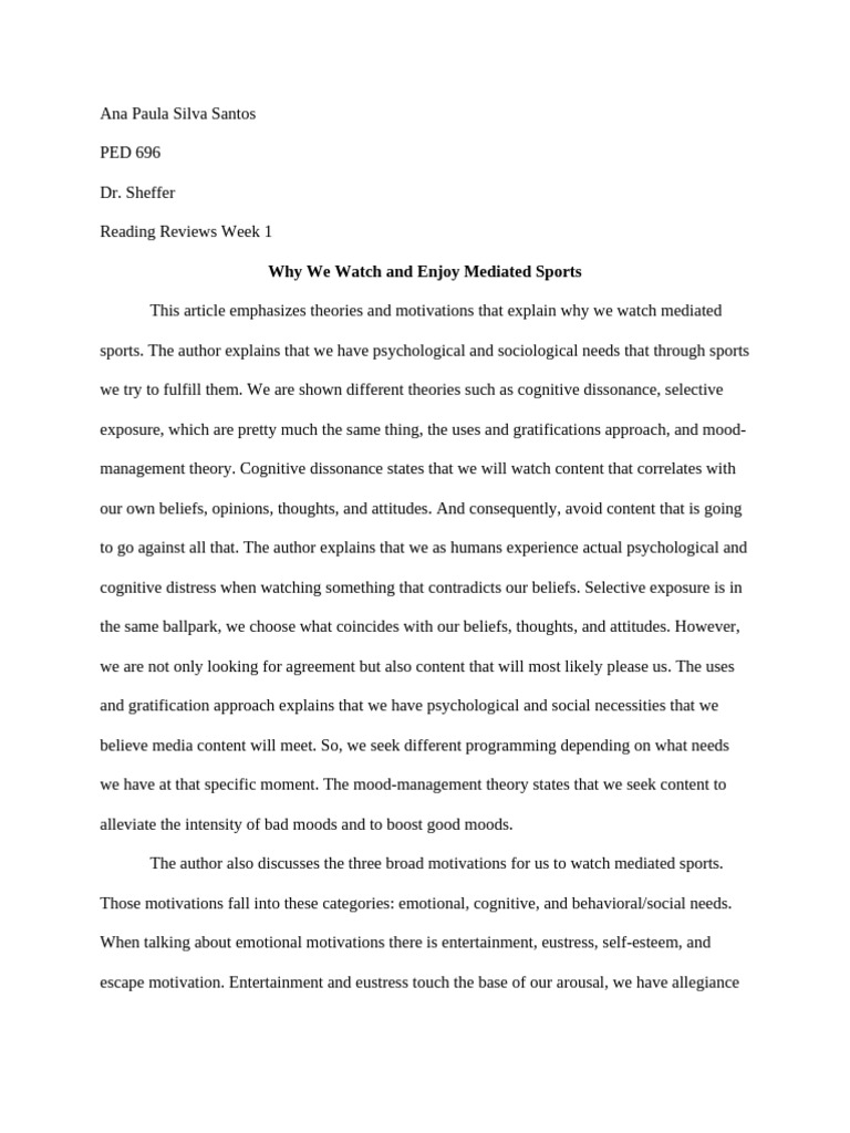 Reading+Review+Week+1+%281%29 | PDF | Motivational | Motivation