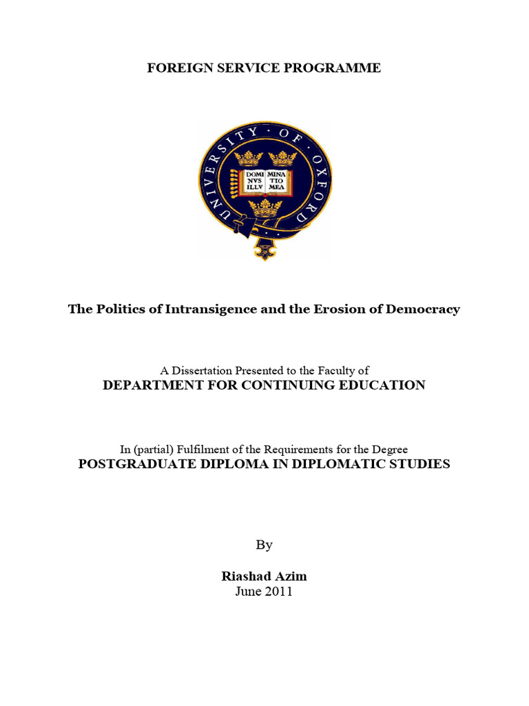 The Politics of Intransigence and The Er | PDF | Bangladesh | Democracy
