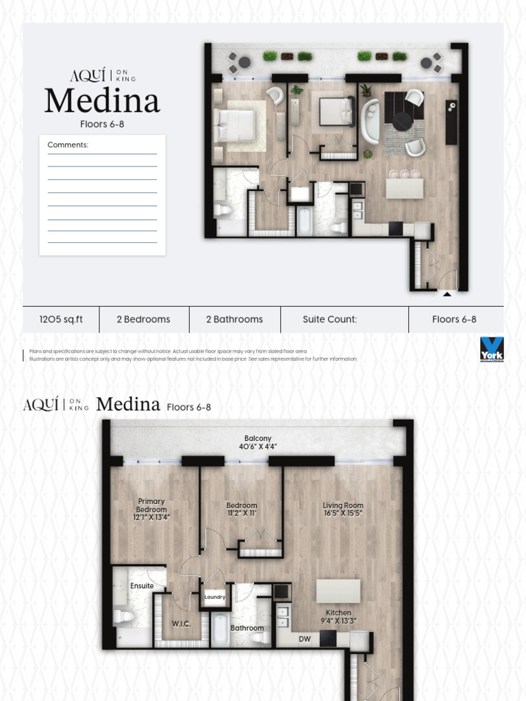 Medina Suite Plans: 2 Bed, 2 Bath | PDF