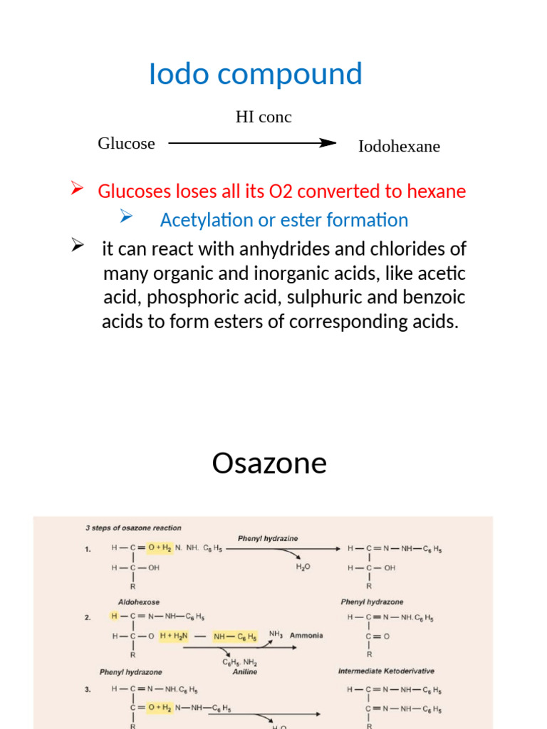Iodo Compounds and Sugar Chemistry Insights | PDF | Carbohydrates | Glucose
