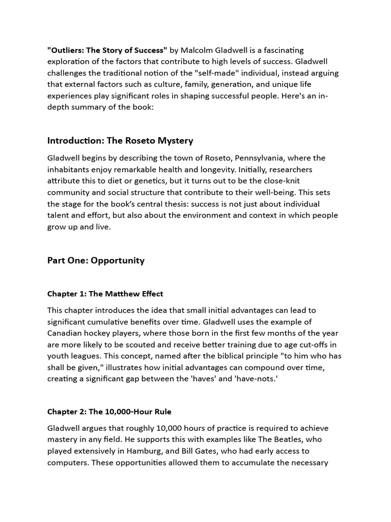 Outliers pdf liberal arts education