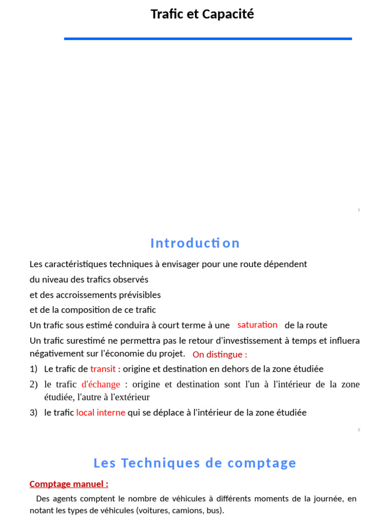 Analyse du Trafic et de la Capacité Routière | PDF | Autoroute | Route