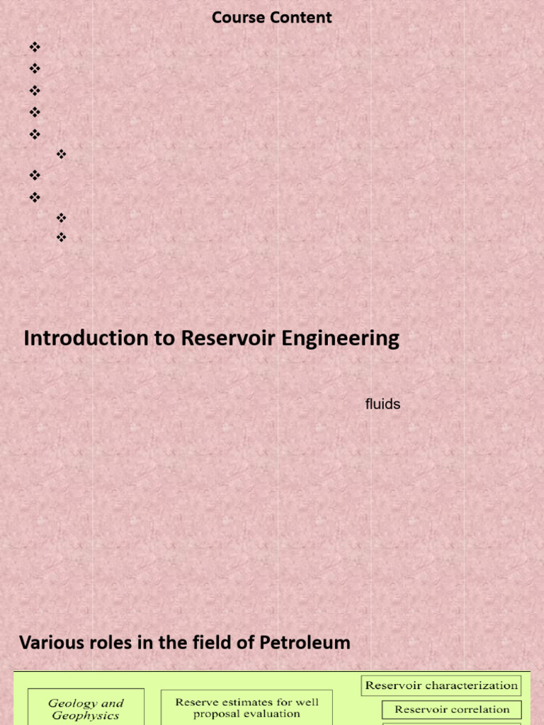 Introduction to Reservoir Engineering | PDF | Petroleum Reservoir ...