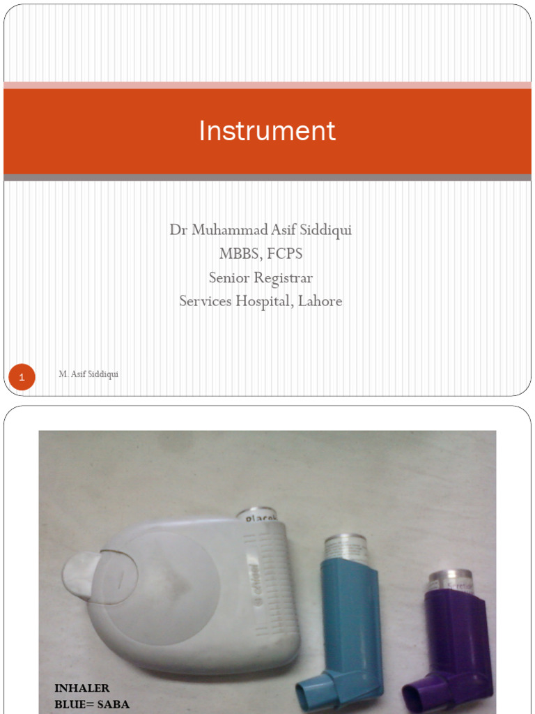 Instrument | PDF | Therapy | Asthma