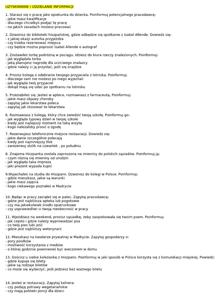Rozmowy Sterowane | PDF