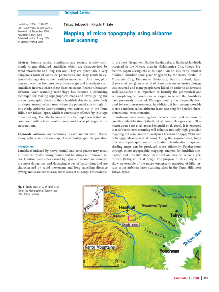 Airborne Laser Scanning for Landslide Mapping | PDF | Landslide ...